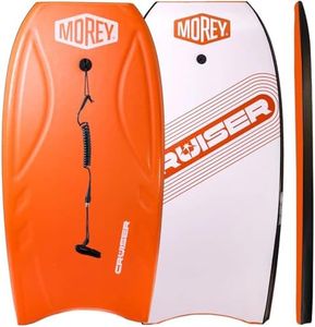 MOREY® Boogie Board Cruiser The Original Bodyboard; 42.5in Full Size Body Boards for Beach, All Skill Levels, Engineered with HDPE Slick Bottom for Speed, Contours for Grip. 2026 Model (Orange/White)