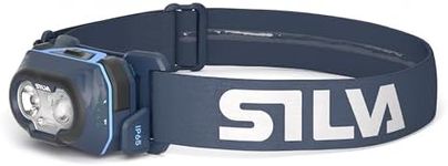 Silva Head Torch Battery Powered - Discover - 500 Lumen Head Lamp - Runs on 3X AAA (Not Included) - 3 Brightness Levels - White, Red & Orange LEDs - Battery Indicator - Outdoor & Running Head Torch