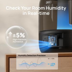 Dreo Quiet Cool Mist Humidifier – Black, Whisper-Quiet Operation
