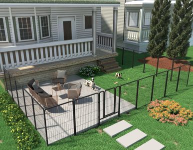 HOMIDEC 8-Panel Dog Pen, 100cm – Black Pet Playpen