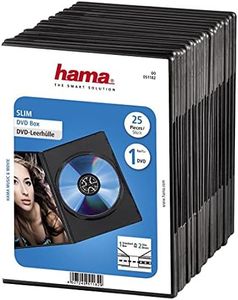 Hama DVD Slim Box 25, scatole di dischi ottici, Nero, confezione da 25