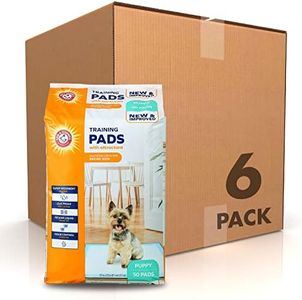 Arm & Hammer for Dogs Puppy Training Pads with Attractant | New & Improved Super Absorbent, Leak-Proof, Odor Control Quilted Puppy Pads with Baking Soda| 50 Count - 6 Pack Wee Wee Pads,White