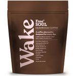 Free Soul Wake – Mushroom Coffee with Lion’s Mane & KSM-66 Ashwagandha – Advanced Functional Mushroom Blend with Superfoods & Ayurvedic Herbs – Lower Caffeine Coffee Alternative – 30 Servings