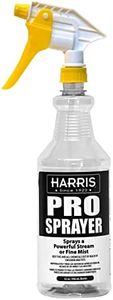 HARRIS Professional Spray Bottle 32oz, All-Purpose for Cleaning and Plants with Clear Finish, Pressurized Sprayer, Adjustable Nozzle and Measurements