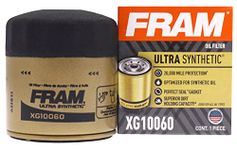 FRAM XG10060 Ultra Synthetic 20,000 Mile Protection Spin-On Oil Filter with Sure Grip Fits Select Ram, Chevrolet, GMC, Model Years