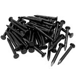 50pcs Hardware Nails 1 inch Length,Carbon Steel Point Tip Wall Cement Masonry Nail,Woodworking Nails,Concrete Nails,Black 25 mm