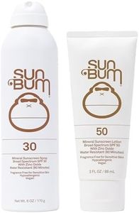 Sun Bum Sun Bum Mineral Spf 30 Sunscreen Spray and Spf 50 Lotion Vegan and Reef Friendly (octinoxate & Oxybenzone Free) Broad Spectrum Zinc Sunscreen With Uva/uvb, 2 Count