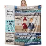 Custom Name Throws Blankets to My Brother, Personalized Brother Blanket with Hairstyle Clothes Pants Skin, Christmas Birthday Gifts for Brother from Sister