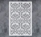 GSS Designs Damask Wall Stencil for Painting 16x24Inch Wall Stencil DIY Home Decor Stencils Paint Stencil for Walls Furniture Floors Fabric Crafts