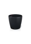 LECHUZA CLASSICO Color 28 Small Planter Plastic Self-watering Slate Round Planter Indoor and Outdoor D28 H26 cm, 9L