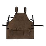 Woodworking Shop Apron, Work Apron Canvas Waxed Heavy Duty Apron with Pockets Aprons for men Tool Apron Gift for Woodworker