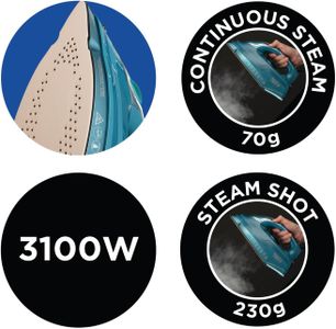 Russell Hobbs PowerSteam 3100W Steam Iron – High Performance
