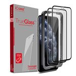 iCarez Tempered Glass Screen Protector for iPhone Xs Max 6.5-Inches, 2-Pack Full Coverage