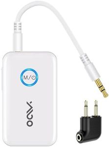 YMOO Transmetteur Recepteur Bluetooth 5.3, Adaptateur Bluetooth Audio 3.5mm Jack HiFi AUX, Aptx Faible Latence, Diffusion Audio pour TV/Smartphone vers Casque Bluetooth/Enceinte/Avion