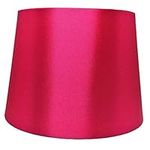 Silk Fabric 10 Inch Imperial Drum Lamp Shade for Table Lamps Or Ceilings Neon Pink