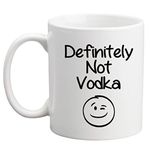 Definitely Not Vodka Funny Coffee Mug - Cool Birthday Gift for Coworkers, Men & Women, Him or Her, Mom, Dad, Brother, Sister - Valentines Day Present Idea for a Boyfriend, Girlfriend, Husband or Wife