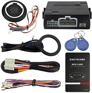 EASYGUARD EC110 RFID car Alarm kit with Push Start Stop Button with Remote Engine Start for Automatic Cars Optional DC12V
