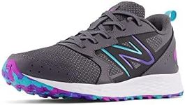 New Balance Kid's Fresh Foam 650 V1 Lace-up Running Shoe, Magnet/Electric Indigo/Cosmic Rose, 6 Wide Big Kid