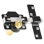 Both Side Lock Door 50mm Long Throw Gate Lock Stainless Steel Grade Lockable with Rear Double Locking for Yard，Garden Doors/Gates Supplied 5 Keys (50mm)