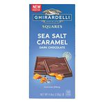 Ghirardelli Chocolate Squares Sea Salt Caramel Dark Chocolate Luscious Filling 138g (USA)