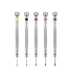 5 Pcs Precision Screwdriver Set Watchmakers Screwdrivers Reversible Blade Screwdriver for Watch Eyeglasses Jewelry Repair