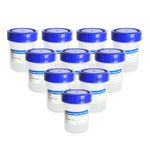 SPYLX Urine Sample Specimen Collector Container Sterile 50ml (10 Pieces, Blue)