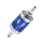 X AUTOHAUX Blue Fuel Filters Engine Inline Gas Fuel Line Filter for Motorbike