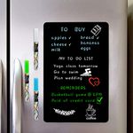 ANLIOTE Magnetic Fridge Chalkboard Sheet 30x20 cm, Easy to Read with Bright Colors Chalk Markers, A4 Small Magnets Blackboard for Home Kitchen Refrigerator Whiteboard Planner to Do List Memo Notice