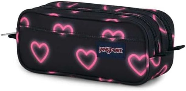 JanSport Large Accessory Pouch Grande Pochette, Happy Hearts Black (Noir)
