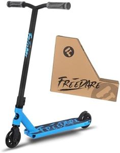FREEDARE Pro Stunt Scooter for Kids & Teens 8 Years Old Above, Trick Scooter for Intermediate Riders, 110mm PU Wheels, Freestyle Kick Scooter, Blue