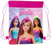 Barbie & Friends Drawstring Bag Kids School P.E. Kit Swimming String Bag 43cm x 32cm