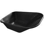 Wheelbarrow Tray Replacement Wheelbarrow Body Pan - 110L Capacity - Undrilled - Universal Fit - Barrow Body (Black)