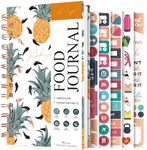 PLANBERRY Pocket Food Journal Premium – Nutrition Planner – Diet & Calorie Tracker – Meal & Exercise Diary – Weight Loss Journal (Pineapple)