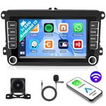 1+32G Android 13 Car Stereo for VW Polo Golf 5 Caddy T5 Tiguan Skoda Seat with Wireless CarPlay Android Auto, 7 “ Touchscreen Car Radio with Bluetooth GPS FM RDS WiFi SWC HiFi/EQ + AHD Backup Camera