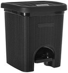 SIGNORA WARE Plastic 12 Liters Modern Lightweight Pedal Dustbin/Thrash Can With Lid For Home Office/Non Garbage Smell/Unbreakable Single Mould/Heavy Duty Kitchen Bedroom Bathroom(12Ltr Black)