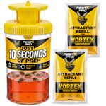 Pest X Pro Vortex Wasp Trap – Reusable Outdoor Wasp Catcher with 2 Attractant Sachets, Hanging Trap for Wasps, Hornets & Flying Insects, Non-Toxic Garden Pest Control, Ready to Use
