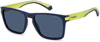 Polaroid Men's PLD 2139/S Sunglasses, MATTE BLUE, 56