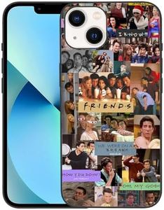 CHENQIAOHU Compatible with iPhone 15 Case, Design Unique Pattern Soft TPU Bumper Slim Protective Case for Men Women Girl Boy(Trendy-Friends-4)