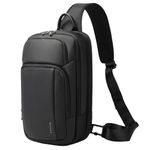 BANGE Crossbody Backpack with Separated 11inch Pad Compartment for Men and Women, Black, Large, Fashion