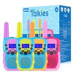 Selieve 4 Pack Walkie Toys for Kids, Toys for 3-12 Year Old Boys or Girls, 3 Miles Long Range for Outside Adventures Camping Game, Birthday Easter Gifts for 4-10 Year Old Boys Girls