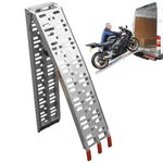 BikeTek Aluminium Folding Loading Ramp Lightweight Motorcycle Motorbike Motocross Loading Ramp 340Kg Max Load - 2170mm x 230mm