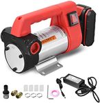 DWVO Cordless Diesel Transfer Pump 24V DC Rated 12GPM Self Priming with 2500mAh Lithium Battery, Portable Fuel Transfer Pump Battery Powered Biodiesel Kerosene Solution Transfer Pump