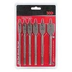 iTrend 6pc Heavy Duty Flat Wood Drill Bit Set DIY - For use with drills, drivers and hand braces