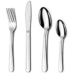 Hunnycook Cutlery Set, 32-Piece Stainless Steel Cutlery Set for 8 People, Flatware Silverware Set with Spoon, Knife and Fork Sets, Ideal for Home/Party/Restaurant, Mirror Polished, Dishwasher Safe