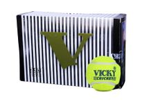 Rubber Vicky Cricket Tennis Ball (Pack Of 6, Green)