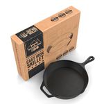 FRESH AUSTRALIAN KITCHEN Pre-Seasoned Cast Iron Skillet Frying Pan 30cm (12 Inch) Oven Safe Cookware, Perfect Camping Fry Pan, Indoors and Outdoor Pan.