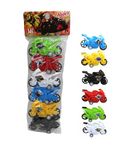 Neoinsta Set of 6 or Pack of 6 Mini Racing Bikes Toys for Kids and Toddlers Kids Pull Back Bikes Toy, Mini Motorcycle Toy Each Bike has Two Wheels (Multicolor)