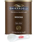 Ghirardelli Mocha Premium Frappé Mix, 3.12 lb Can with By The Cup Cocoa Scoop