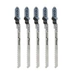 Set of 5 x T101AO Clean Cut Wood Scroll Cutting Jigsaw Blades For Bosch Dewalt