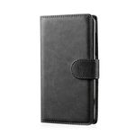 32nd Book Wallet PU Leather Flip Case Cover For Samsung Galaxy Core Prime, Design With Card Slot and Magnetic Closure - Black